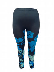  Floral Print High Rise Skinny Trousers