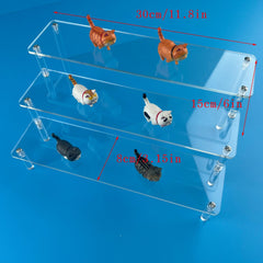 Acrylic Display Risers Clear Shelf Cupcake Stand Steps Organizer Decor