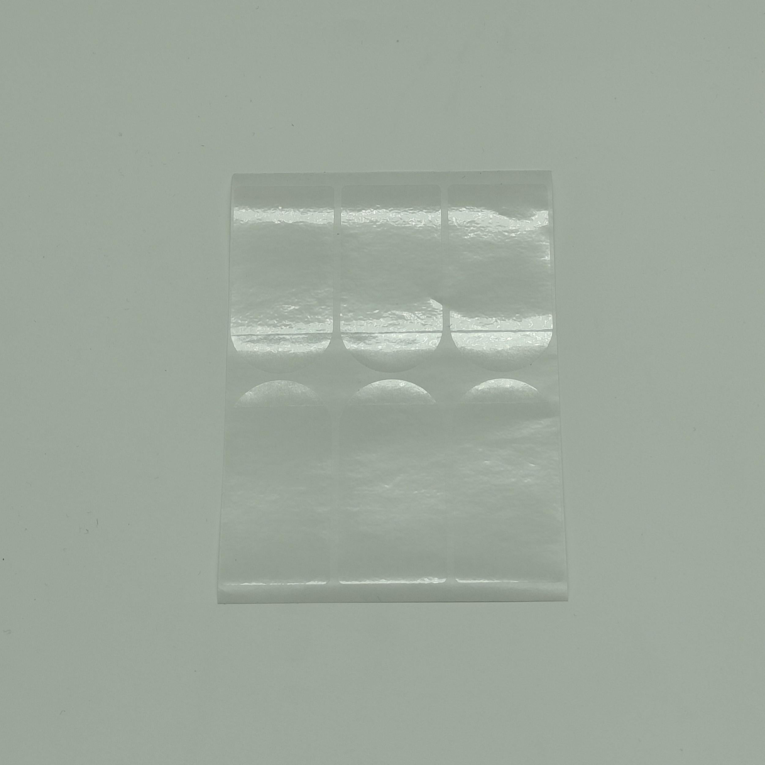 120pcs 2.5 Filament Rectangular Sealing Sticker Transparent Spacer Label