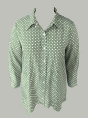  Polka Dot Long Sleeve Blouse