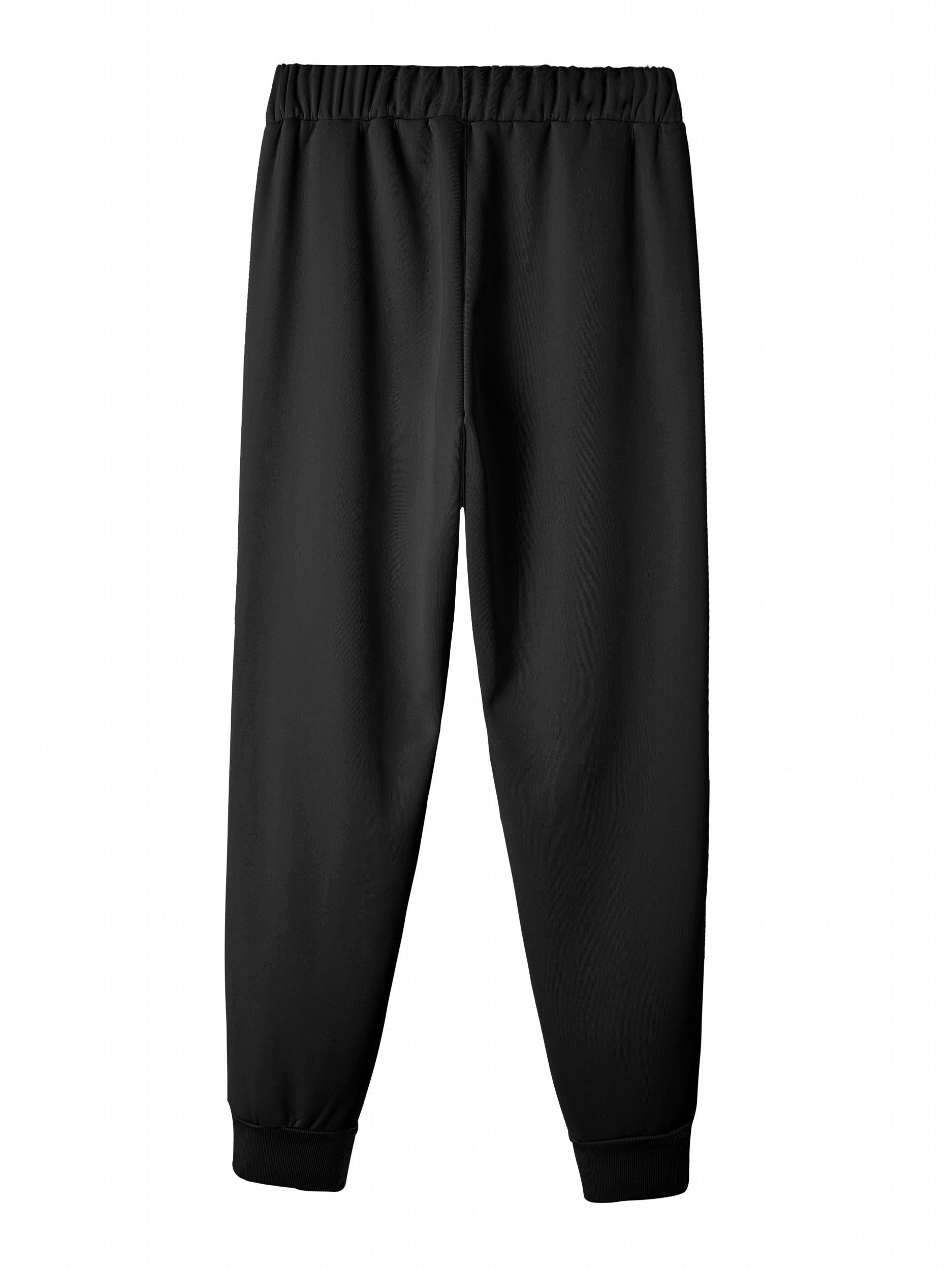 Women's Plus Letter Print Fleece Liner Elastic Drawstring Harem Trousers