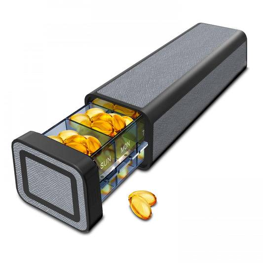 Portable 7 Compartment Pill Box Organizer