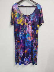 Floral Print V Neck Maxi Dress
