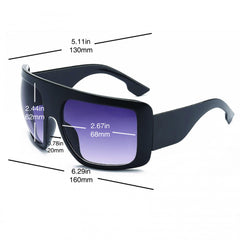Y2K Square Sunglasses Gradient Shield UV400
