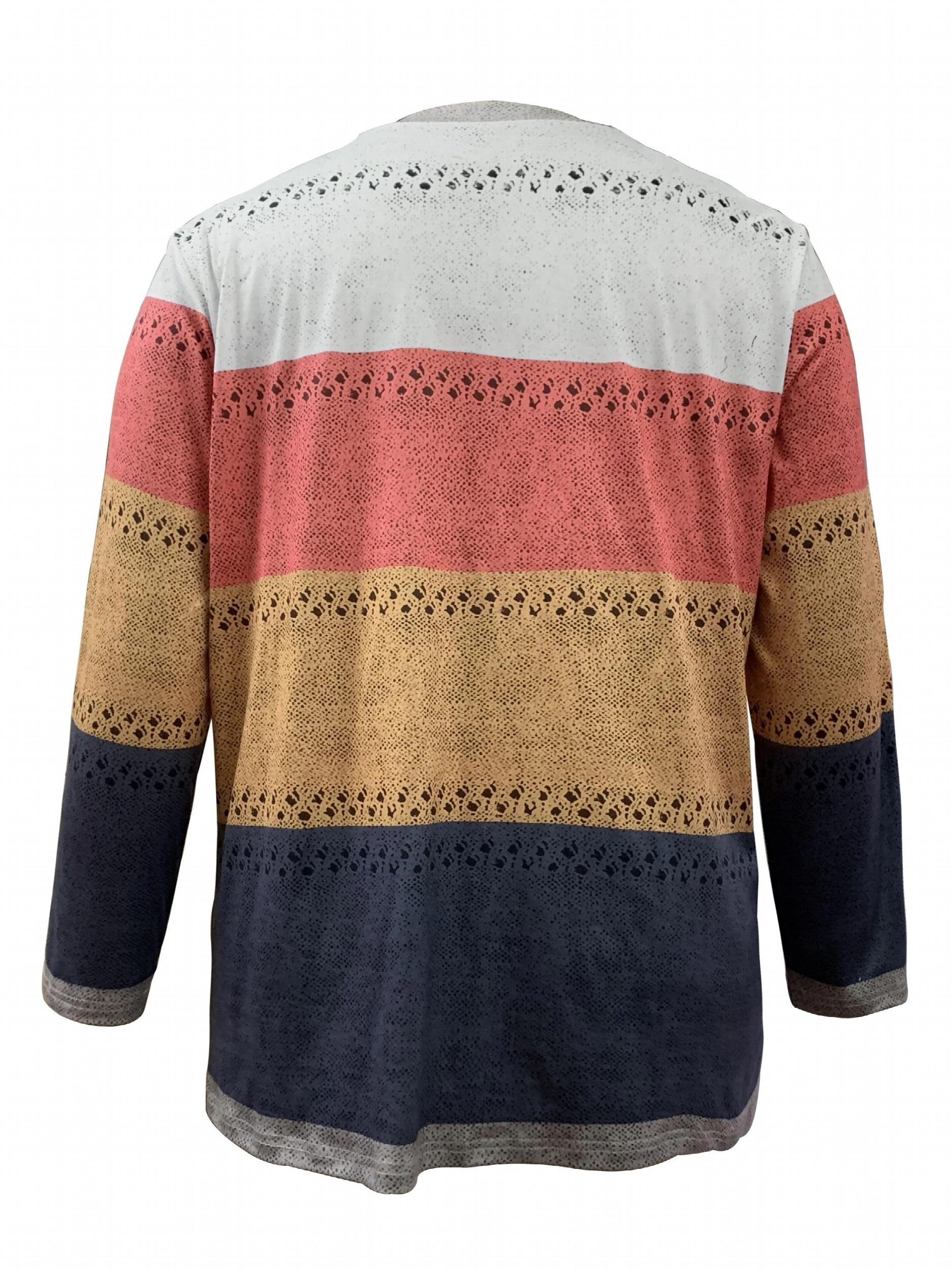  Colorblock Eyelet Embroidered Cardigan