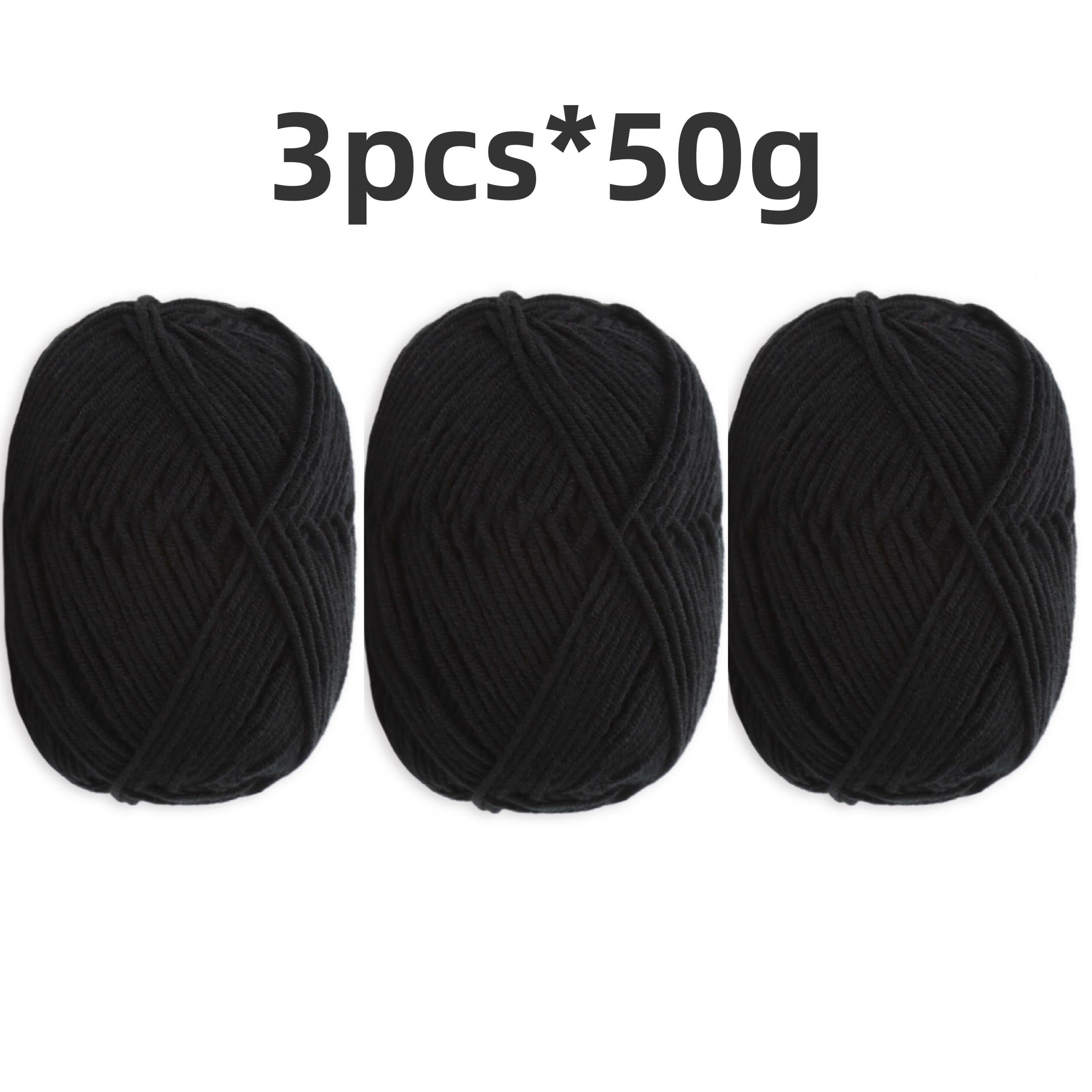3pcs Beginner Crochet Yarn 100 4 Layers Acrylic Cotton Soft Yarn 50g
