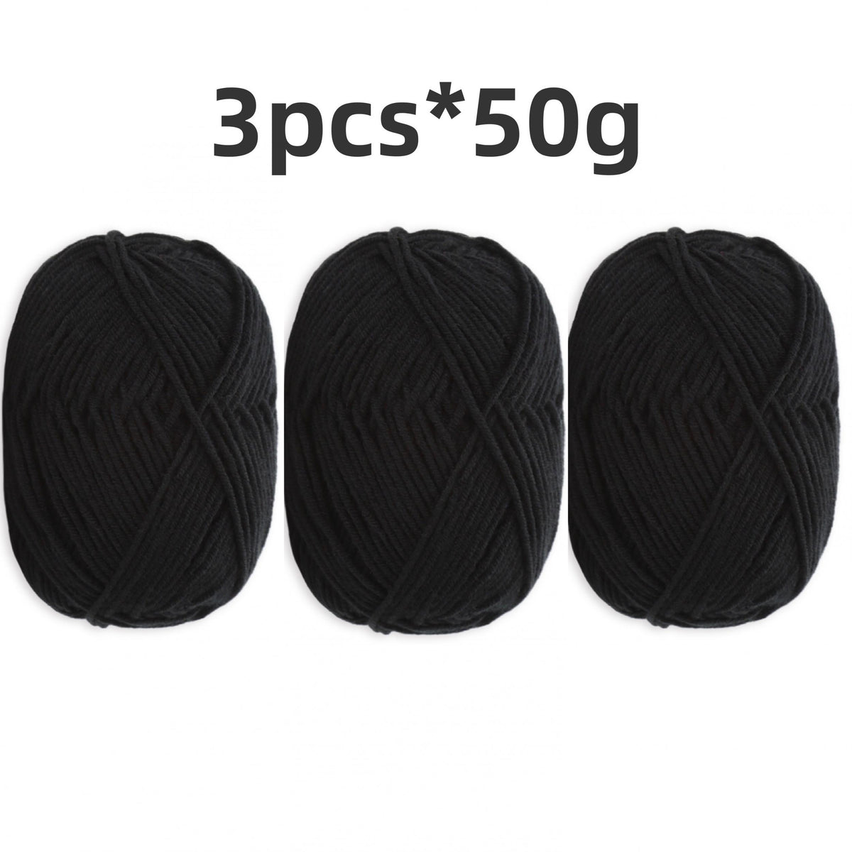 3pcs Beginner Crochet Yarn 100 4 Layers Acrylic Cotton Soft Yarn 50g