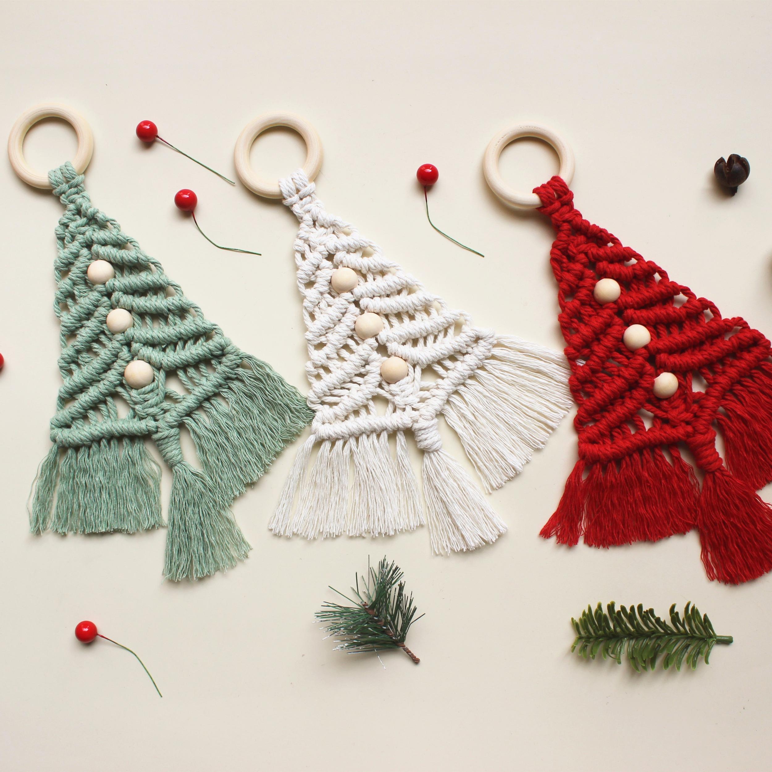 Macrame Christmas Tree DIY Kit - Gift Craft Kit for Family and Friends