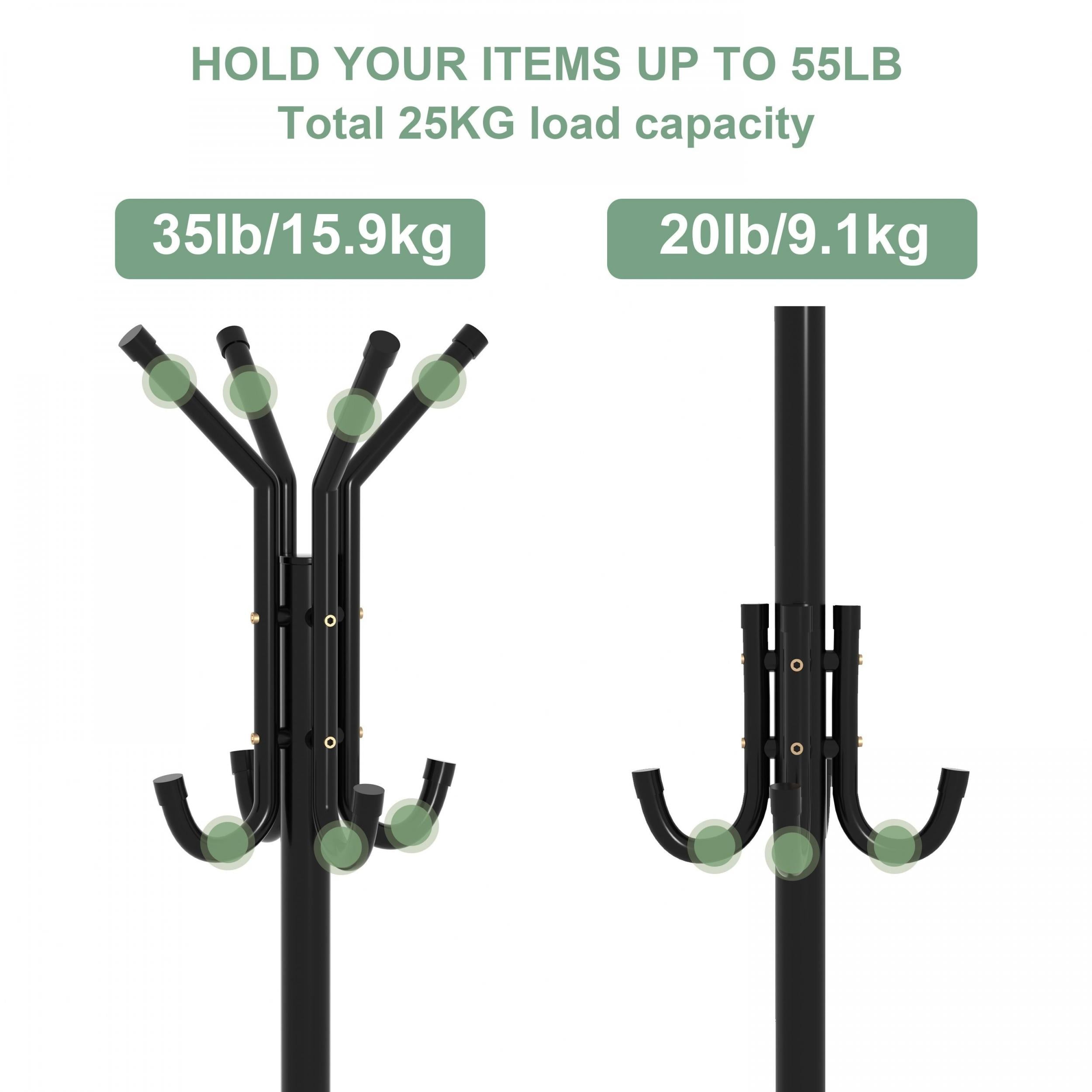 Clothes Hanging Storage Rack for Hats Coats Bags Scarves