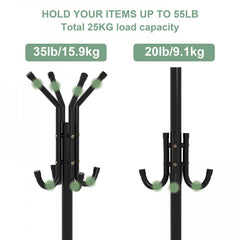 Clothes Hanging Storage Rack for Hats Coats Bags Scarves