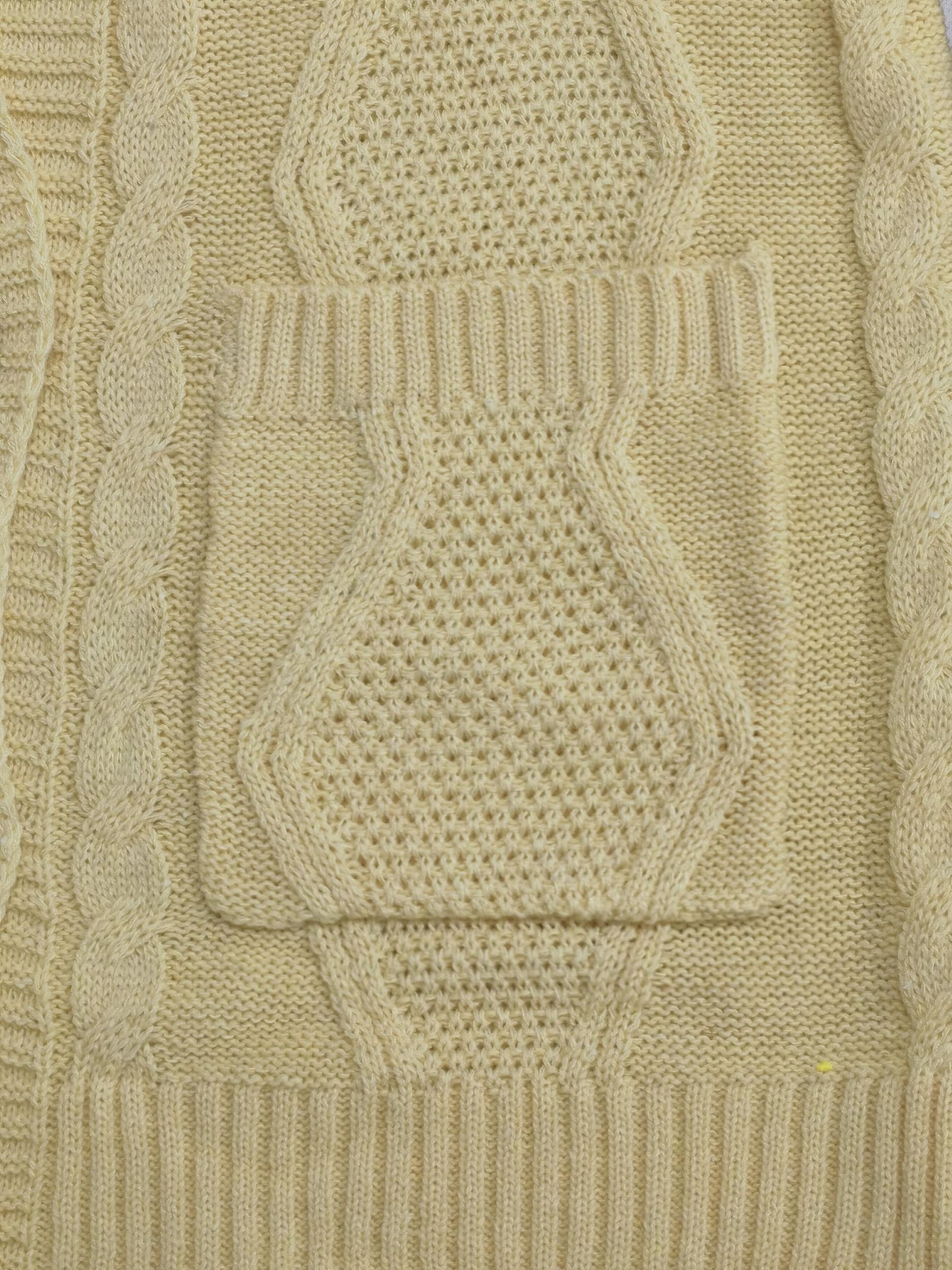  Cable Button Up Hooded Jumper