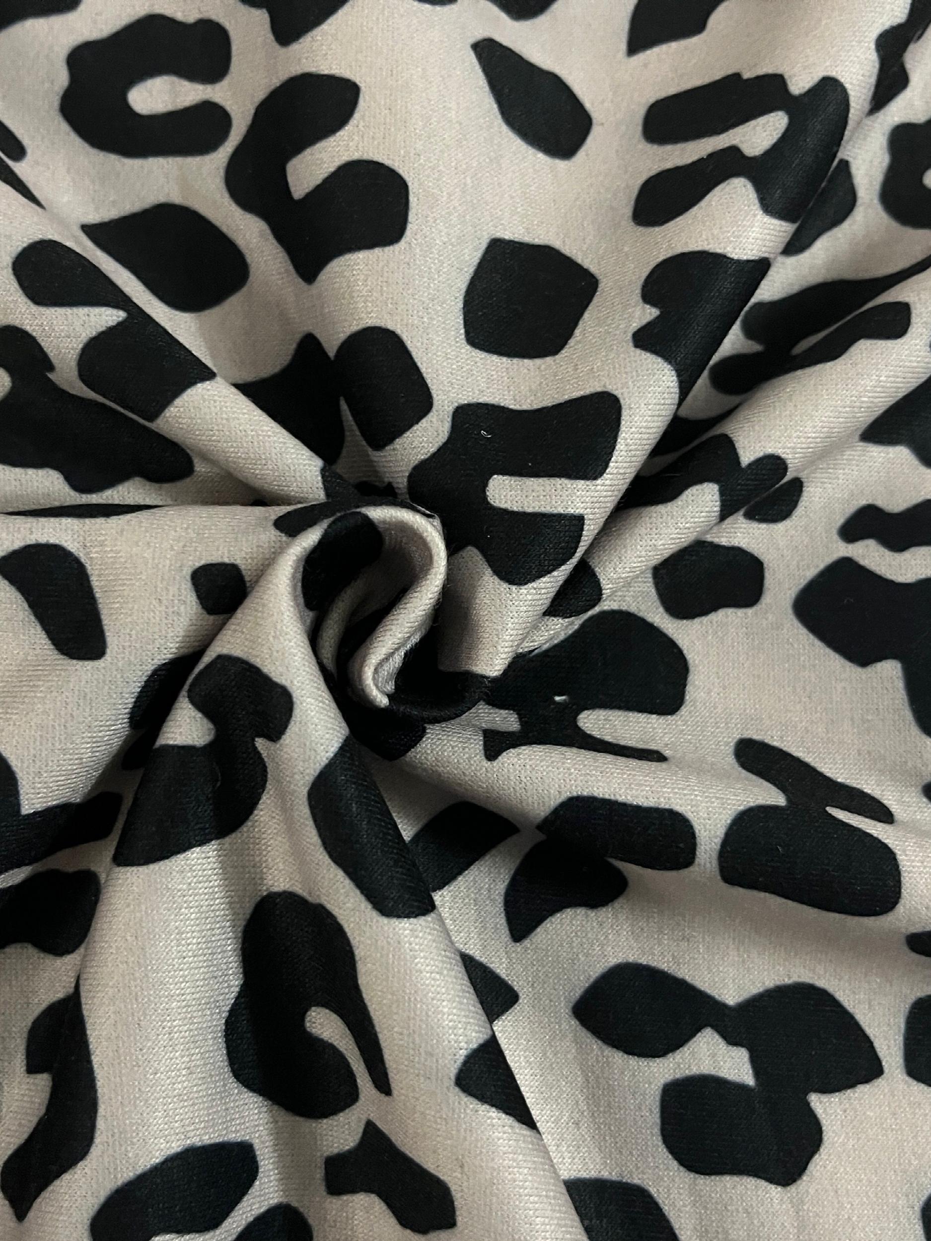  Leopard Print Long Sleeve V Neck Dress