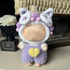 Handwoven Purple Lion Plush Clothes for 15-16cm Dolls