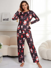 Christmas Lounge Set Long Sleeve Top & Pants Women's Loungewear