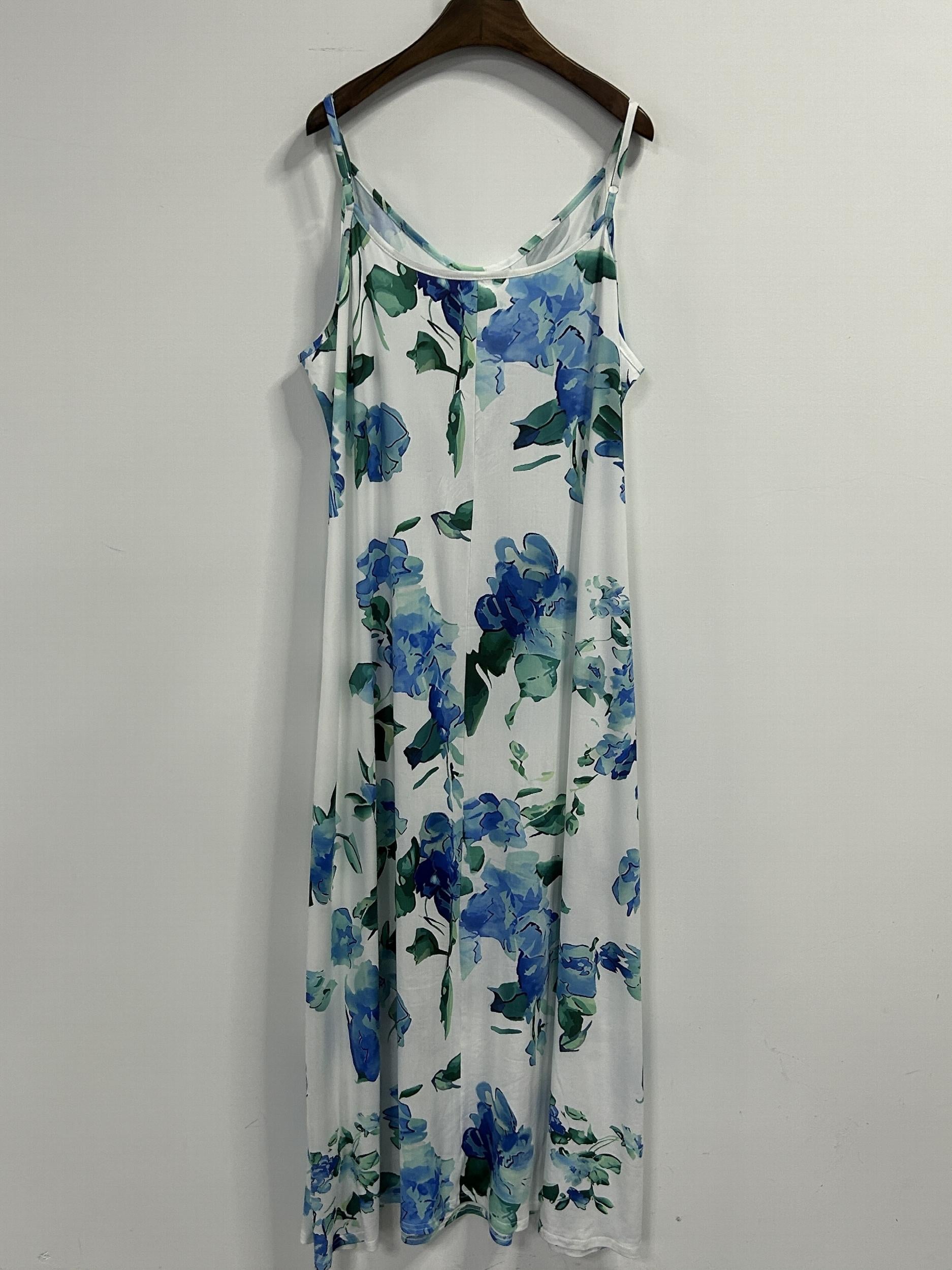  Floral Print Cami Dress & Short Sleeve Cover Up Set