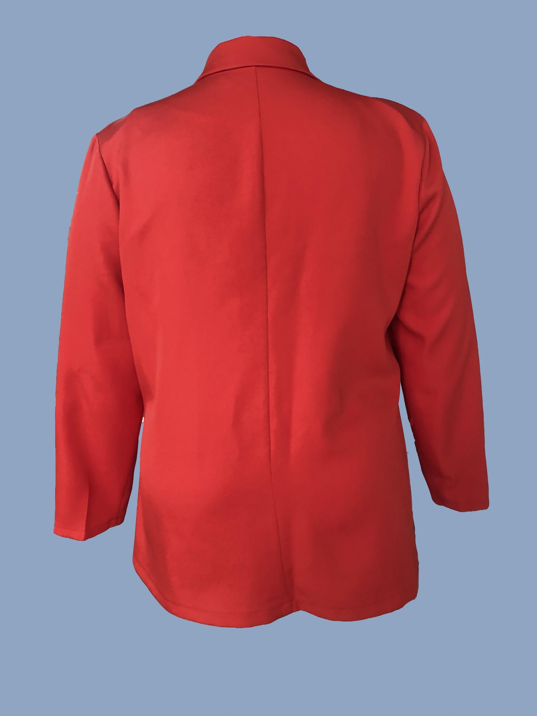  Basic Blazer Solid Long Sleeve Lapel Collar Workwear Blazer