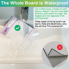Magnetic Family Chore Chart - Dry Erase - Daily Responsibility - Reward System
