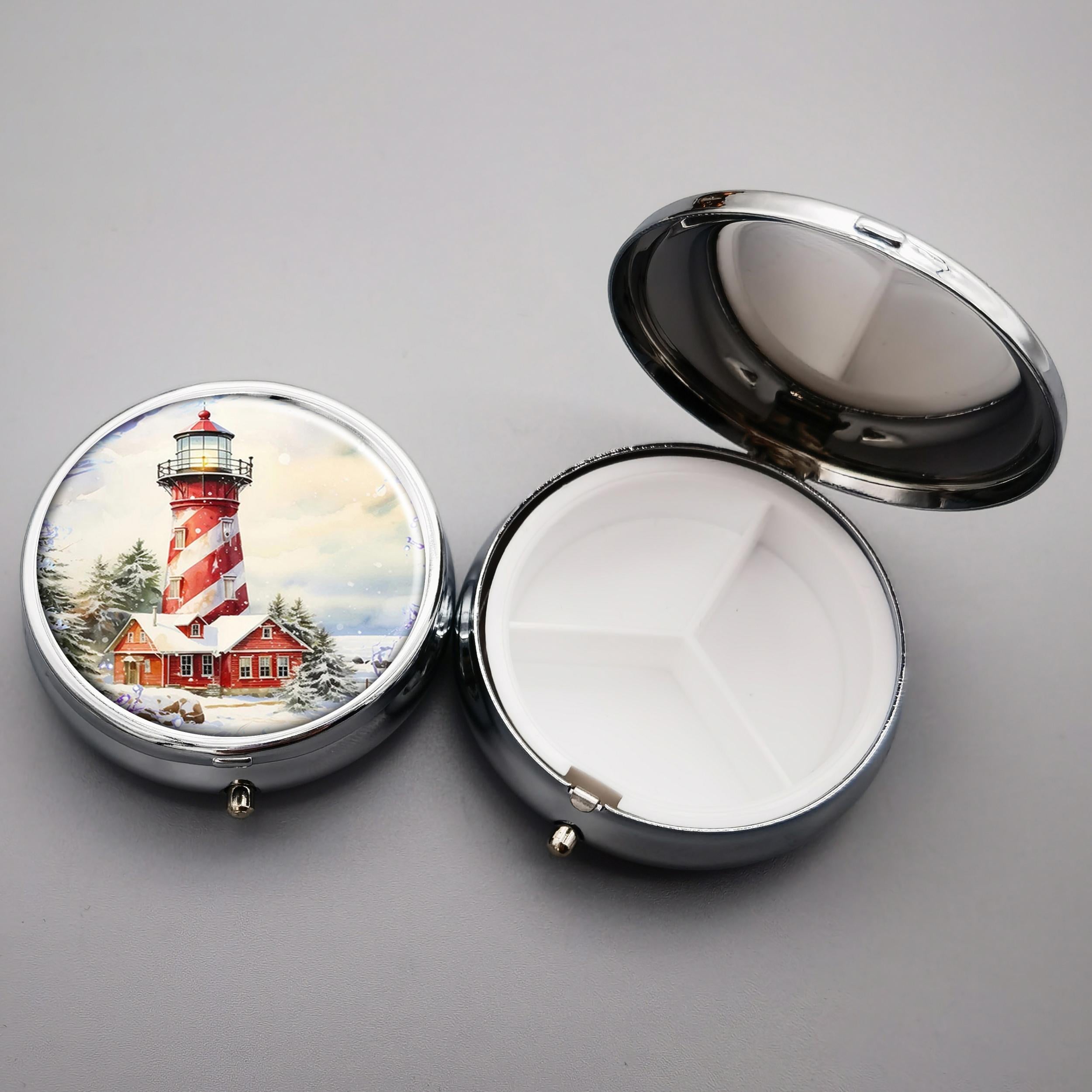 3 Compartment Pill Case Portable Pill Box for Pocket Or Purse