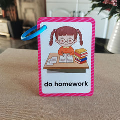 Daily Routines Flashcards for Beginning Reading