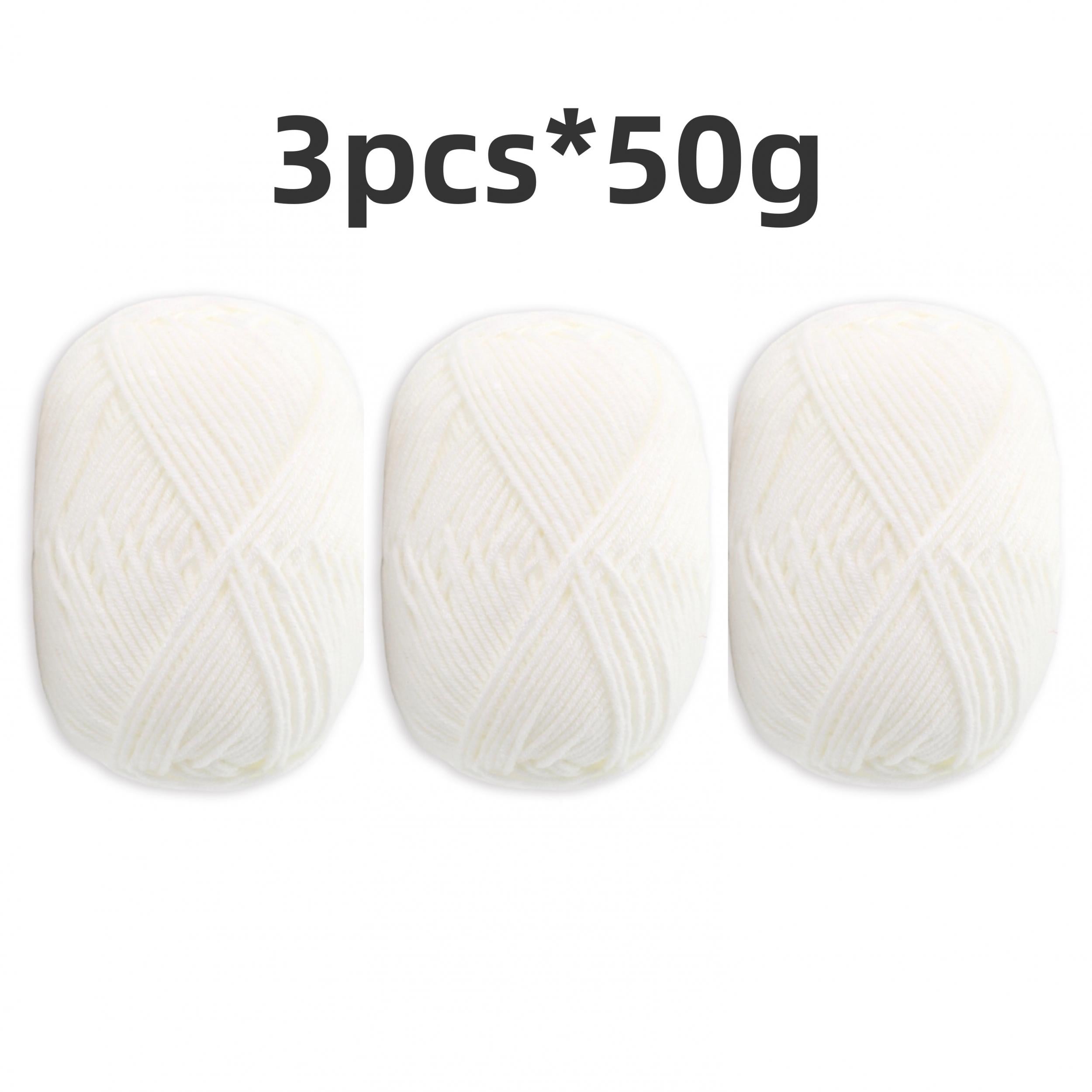 3pcs Beginner Crochet Yarn 100 4 Layers Acrylic Cotton Soft Yarn 50g
