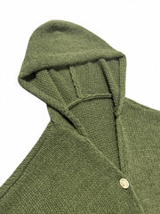  Casual Cardigan Solid Drop Shoulder Long Sleeve Hooded Cardigan