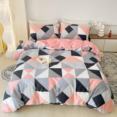 Geometric Pattern Bedding Set - 3pcs Duvet Cover Set