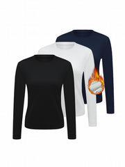 Women's Thermal Tops Long Sleeve Round Neck Base Layer