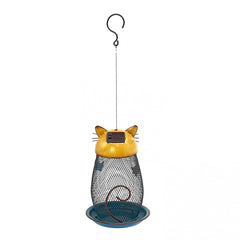 Solar-Powered Hanging Bird Feeder for Cats & Birds