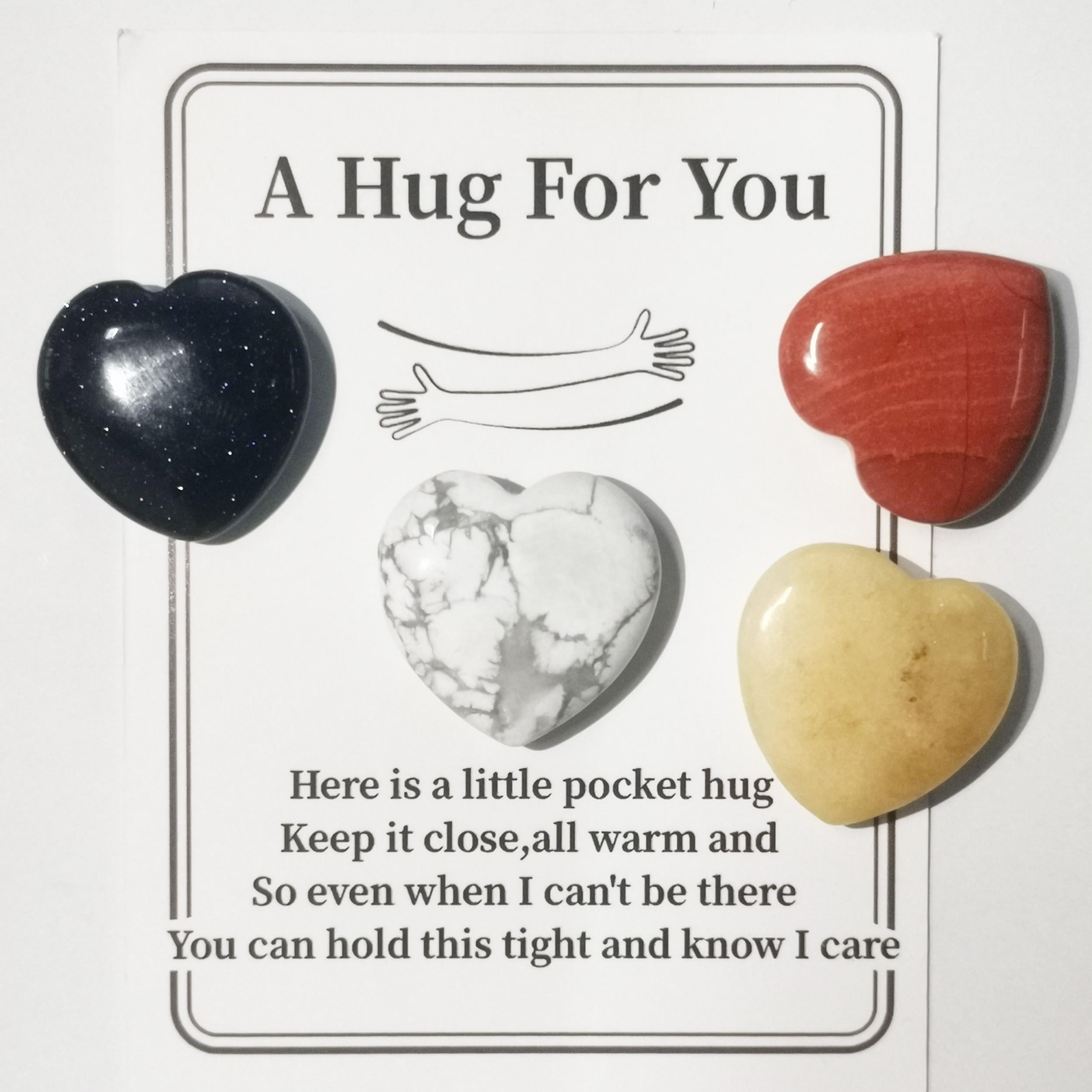 Natural Stone Birthday Pocket Hug Token For Women Long Distance Friendship BFF