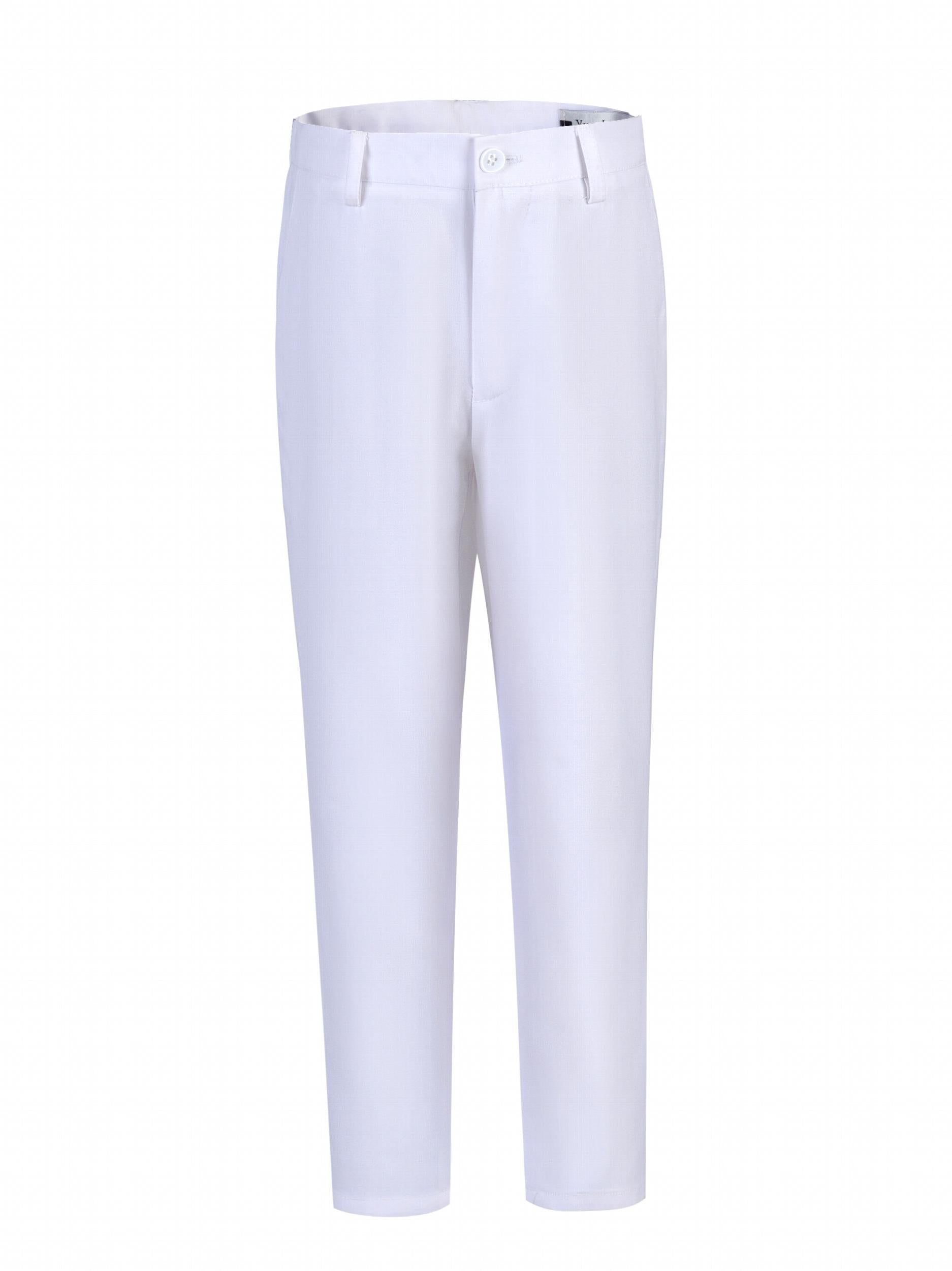 Boys Dress Pants Slim Fit Preppy Suit Pants with Pocket