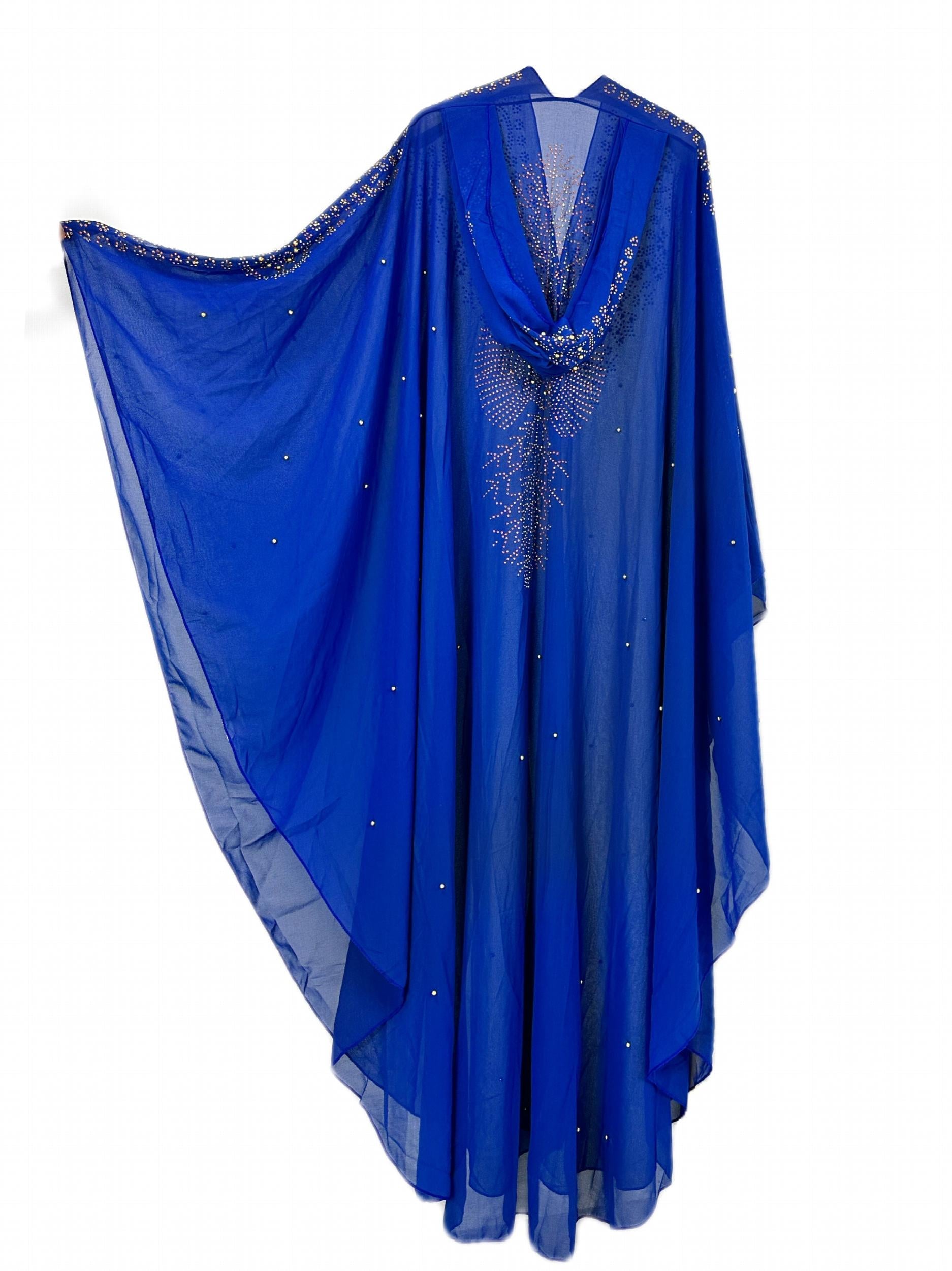  Beaded Hooded Kaftan Maxi Abaya Dress