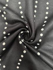  Women's Dot Print Long Sleeve V Neck Dress