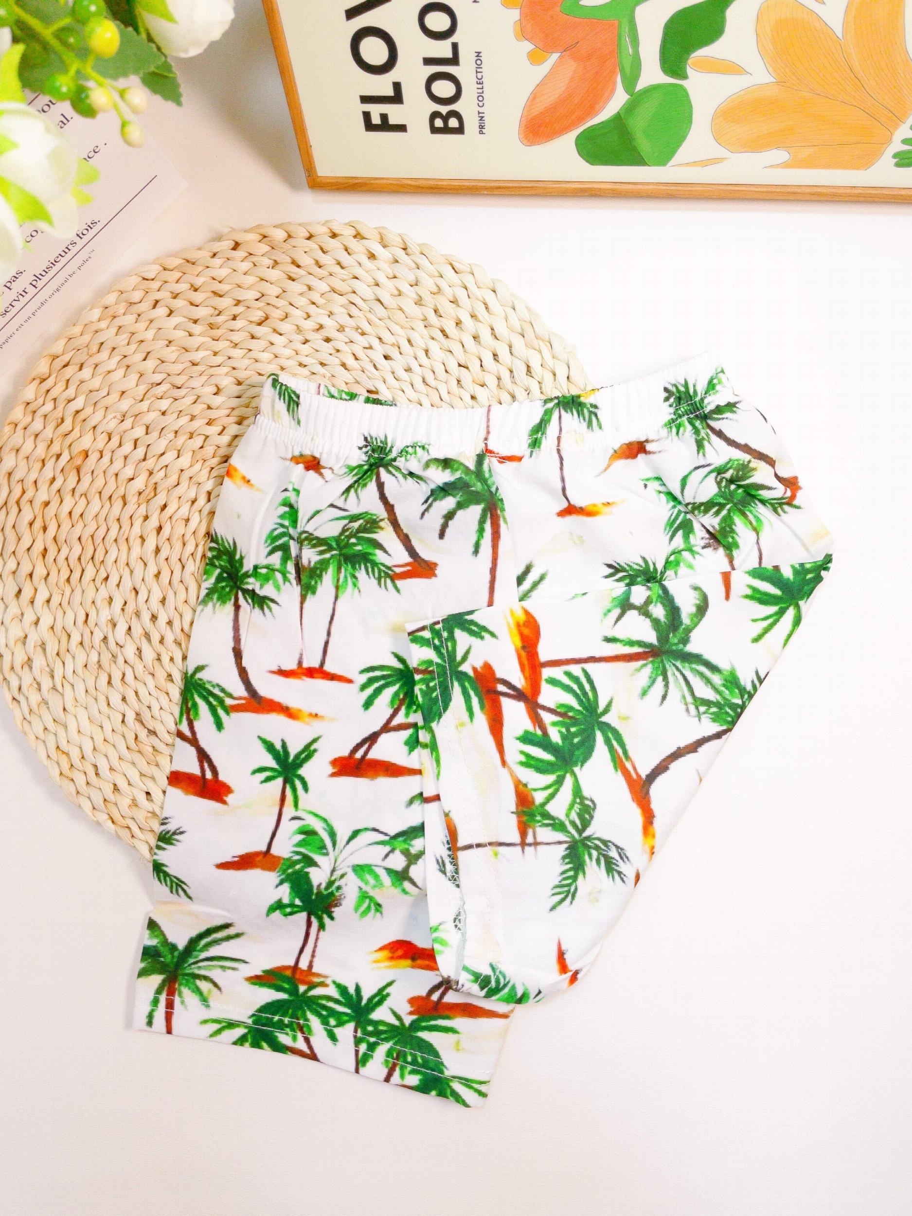 Boys Casual Coconut Trees Shorts for Vacation