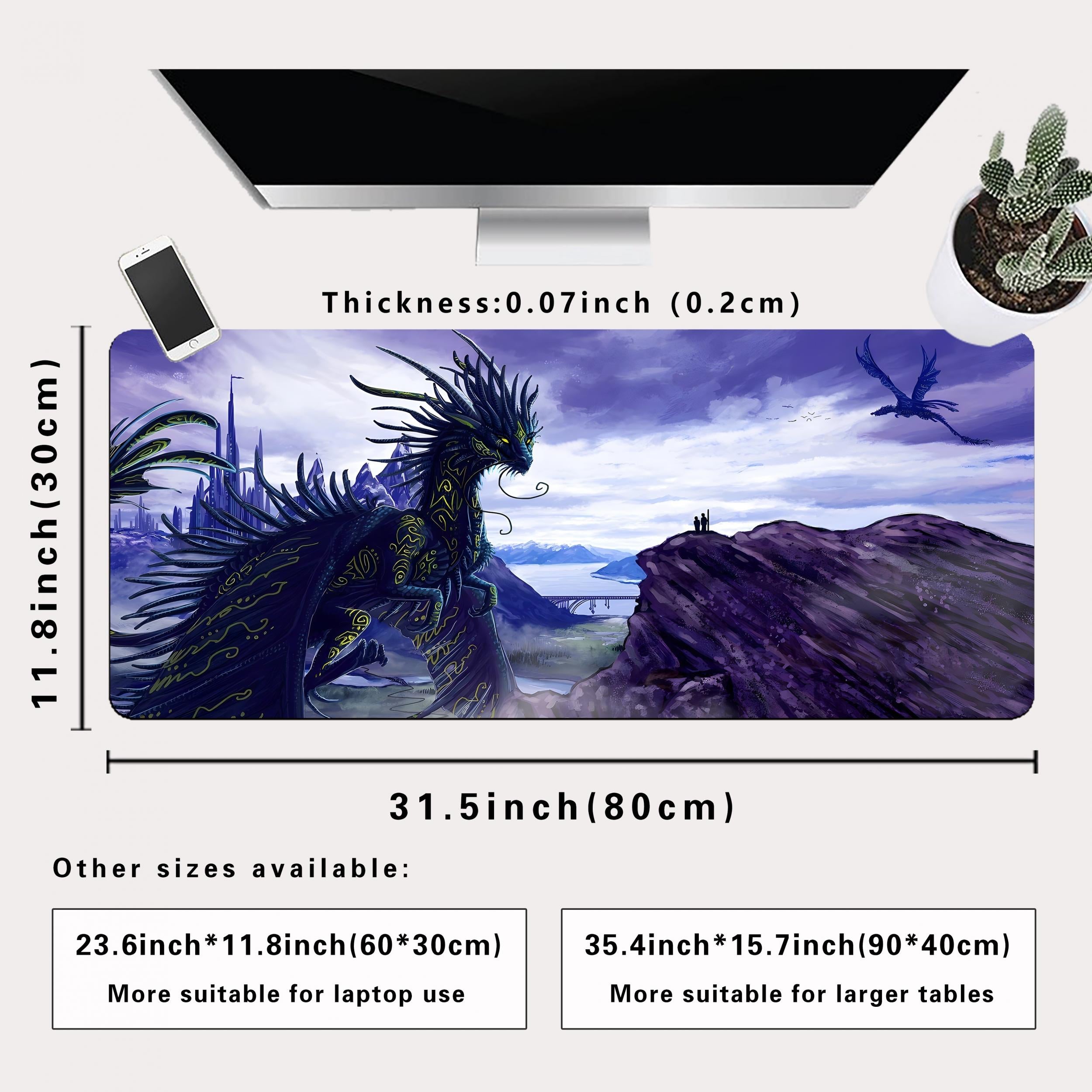 Anime Mouse Pad Large Gaming Desk Pad Non-slip Rubber HD Keyboard Mouse Pad