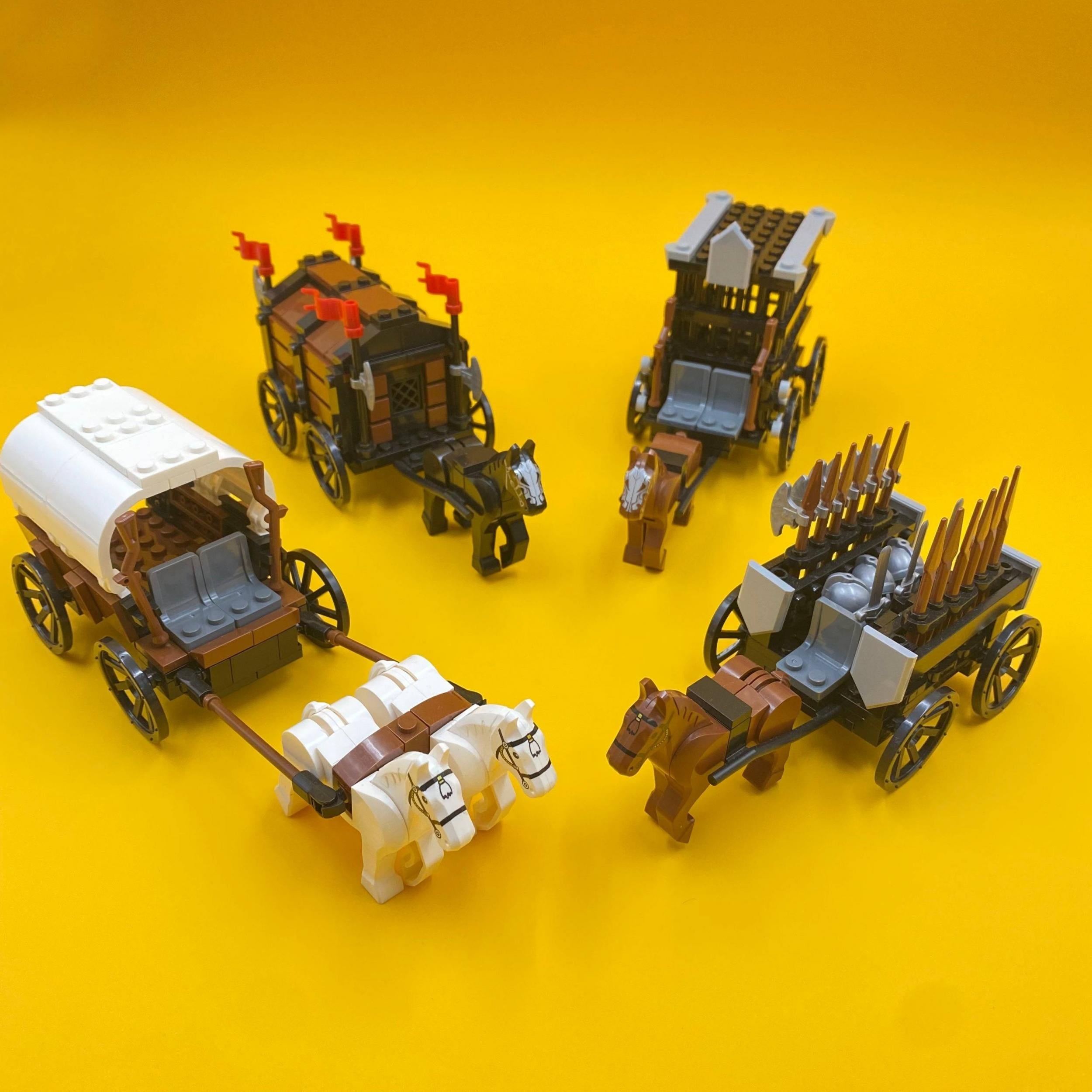 Building Blocks Ancient Carriage Toy Set