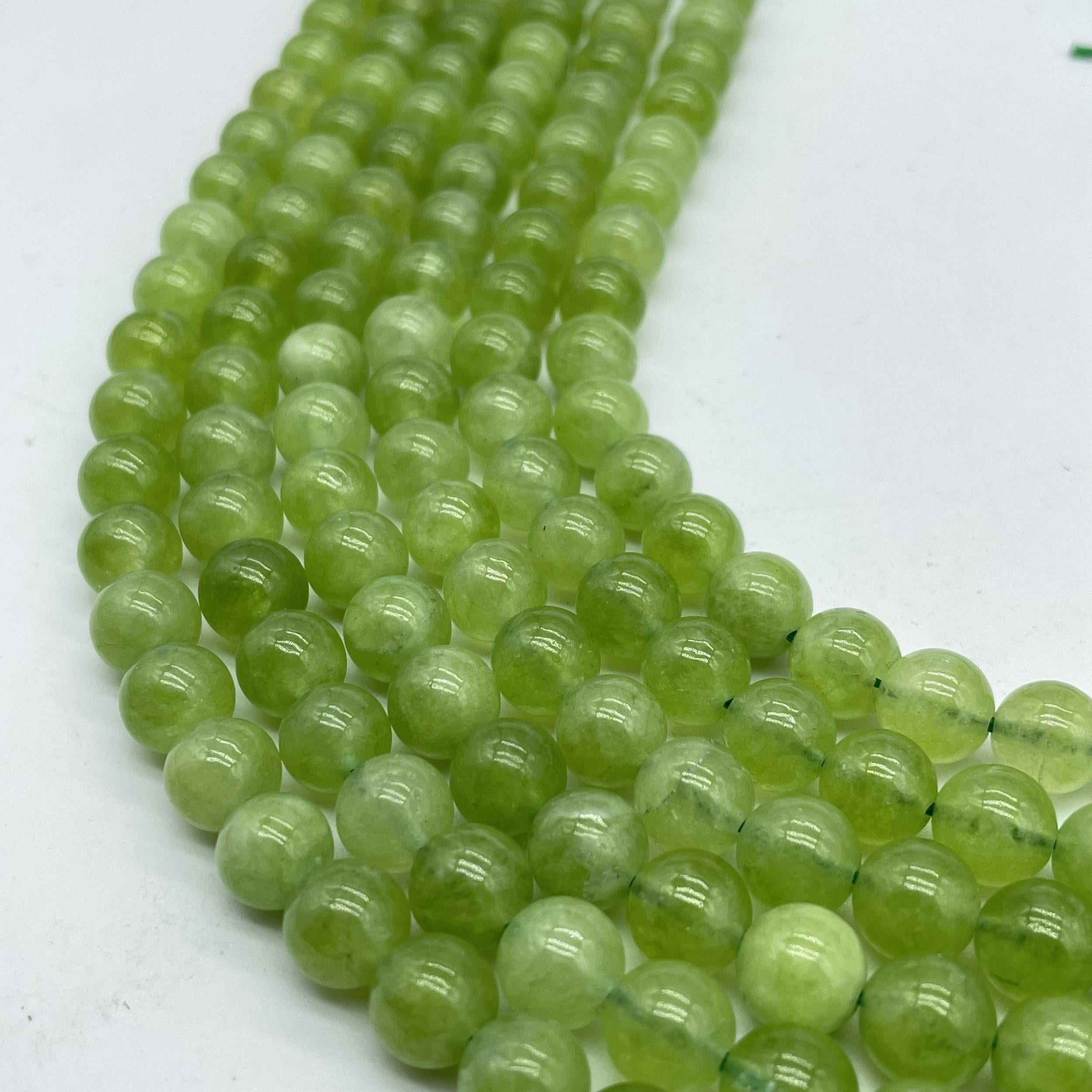 6mm-10mm Natural Peridot Round Beads for Jewelry Making
