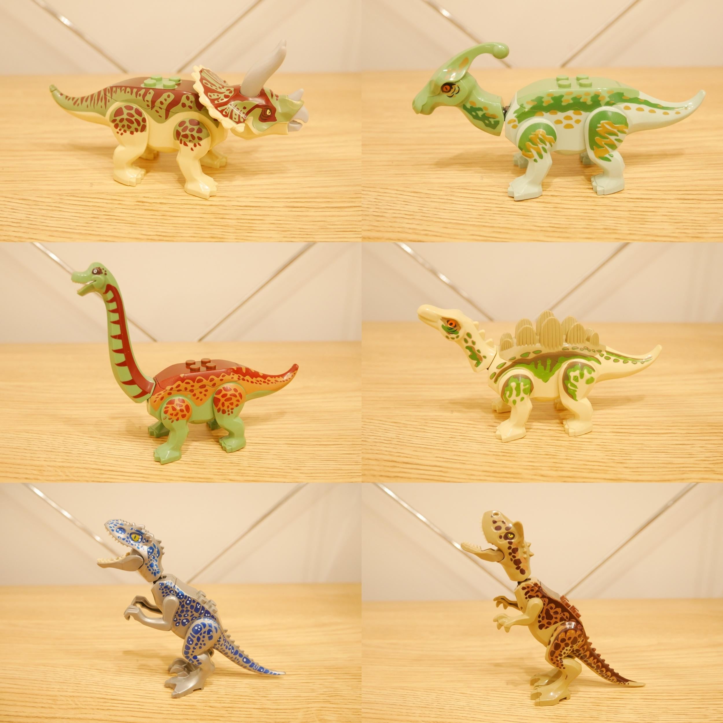 12pcs Dinosaur Building Blocks Egg Toys Assembling Models Birthday Prizes
