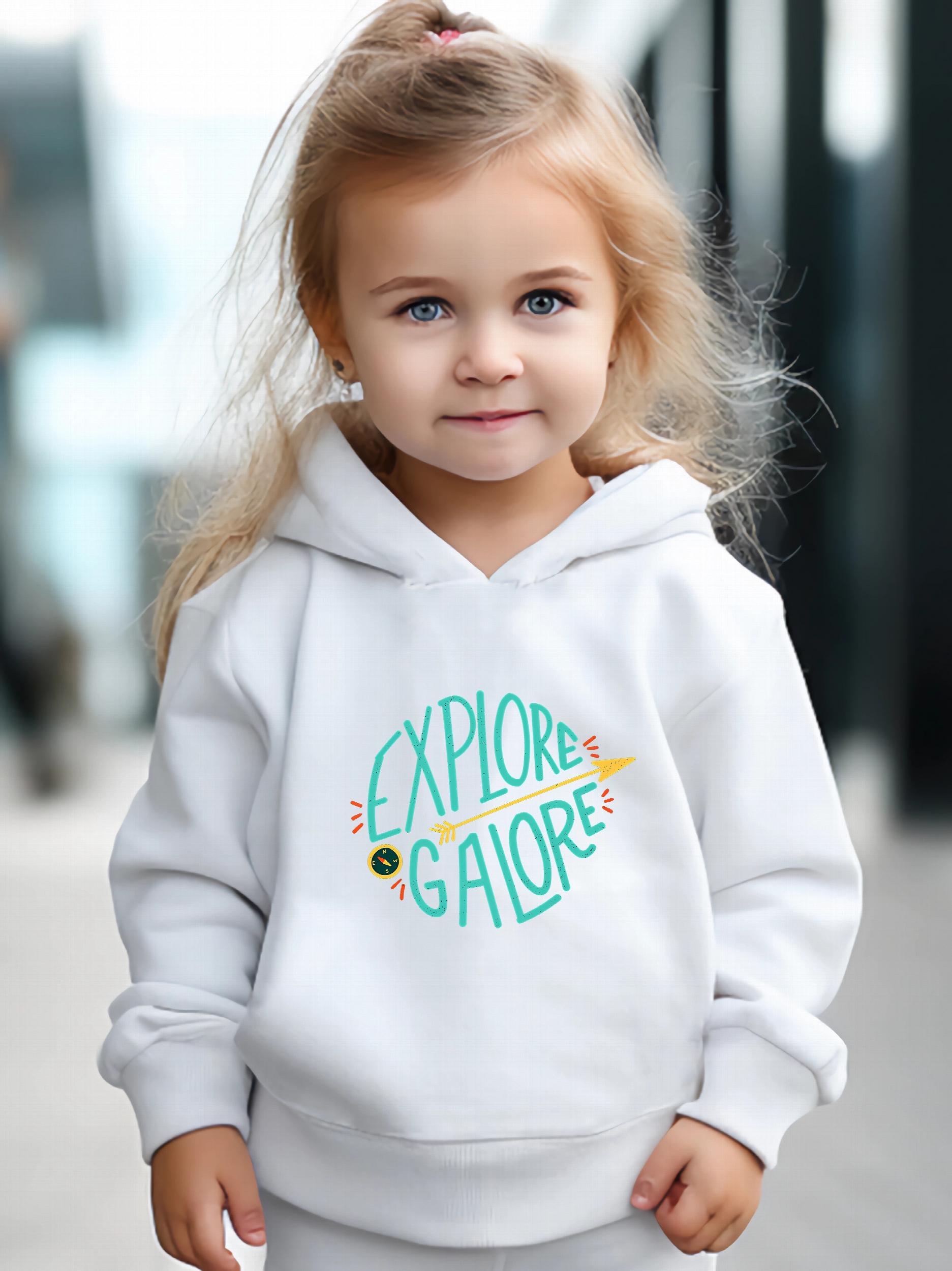 Pattern Long Sleeve Hoodie Girls Hoodies & Sweatpants
