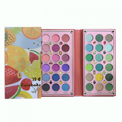 72 Colors Fruit Pattern Eyeshadow Palette Matte Pearly Sequin Makeup Palette
