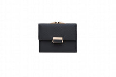 Prati's Women's Wallet Three-Fold Clip Short Wallet