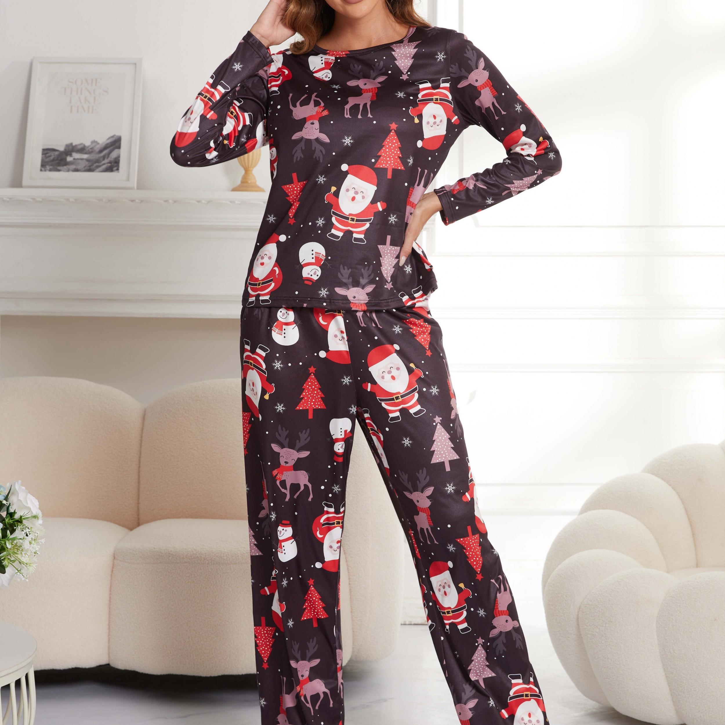 Christmas Lounge Set Long Sleeve Top & Pants Women's Loungewear
