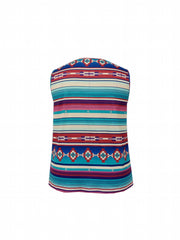  Southwestern Print V Neck Tank Top