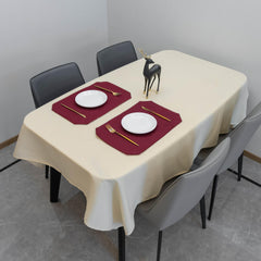Beige Rectangle Tablecloth 152.4 x 304.8 cm