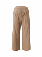  Wide Leg Loose Trousers Elastic Waist Casual Pants