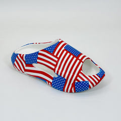 Women's Flag Pattern Pillow Slides Soft Sole Shoes