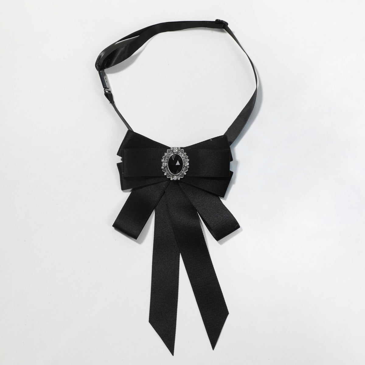 Vintage Crystal Bow Tie Women Dress Shirt Accessory for Party Prom