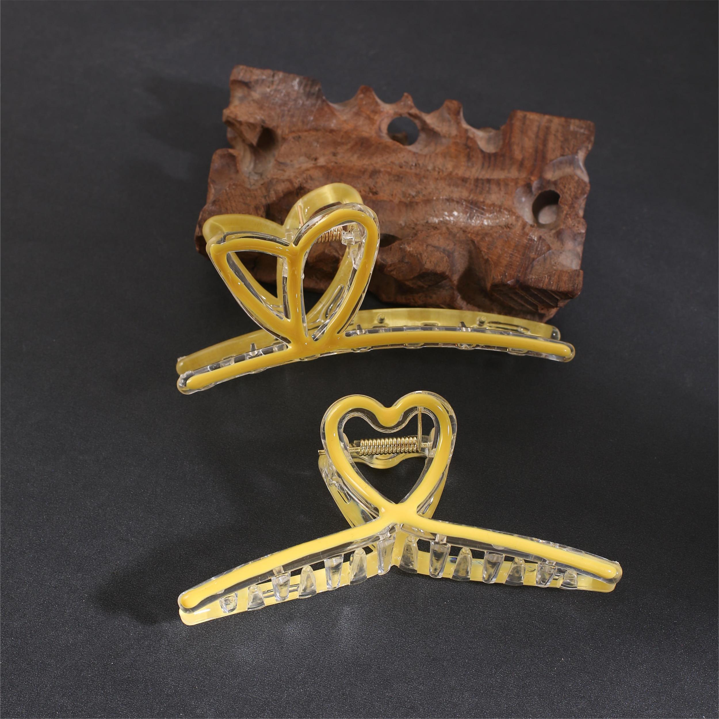 Enamel Style Hair Claw Shark Claw Transparent Ponytail Holder Clip