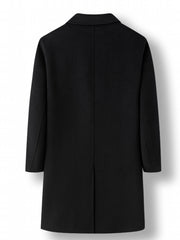 Vintage Style Wool Blend Coat Men's Overcoat for Fall Winter