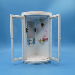 Wooden Bathroom 1:12 Scale Dollhouse Shower Room Decor