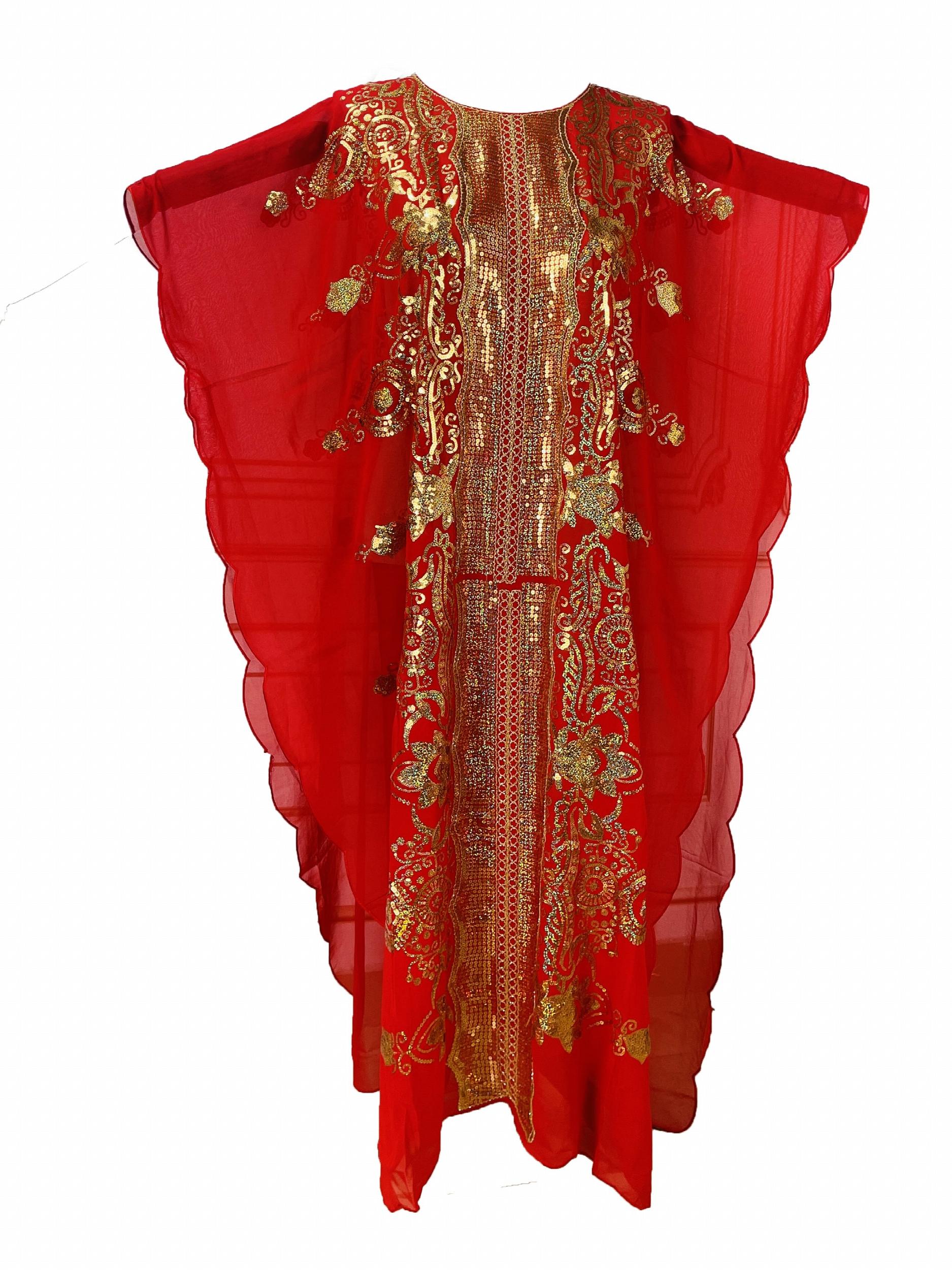  Women's African Sequin Embroidered Dashiki Dress